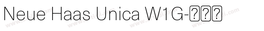 Neue Haas Unica W1G字体转换